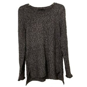 PrAna Sweater Womens Size Medium Coal Nolan Marled Knit Wool Mohair